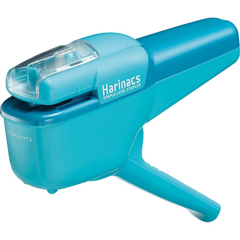 Kokuyo Harinacs Stapleless Stapler Portable Staple Free Stapler 10 Sheets Capacity  Light Blue  Japan Import (SLN-MSH110LB) - Image 1